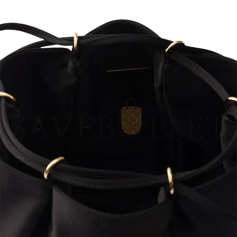 Pra*a SATIN MINI BUCKET BAG 1BE103 (18*15cm)